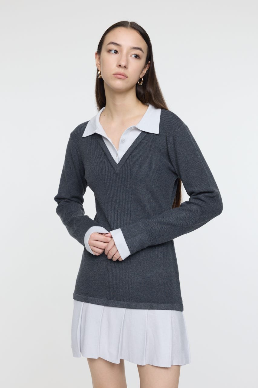 moussy｜LAYERED KNIT ミニドレス | Rakuten Fashion(楽天ファッション