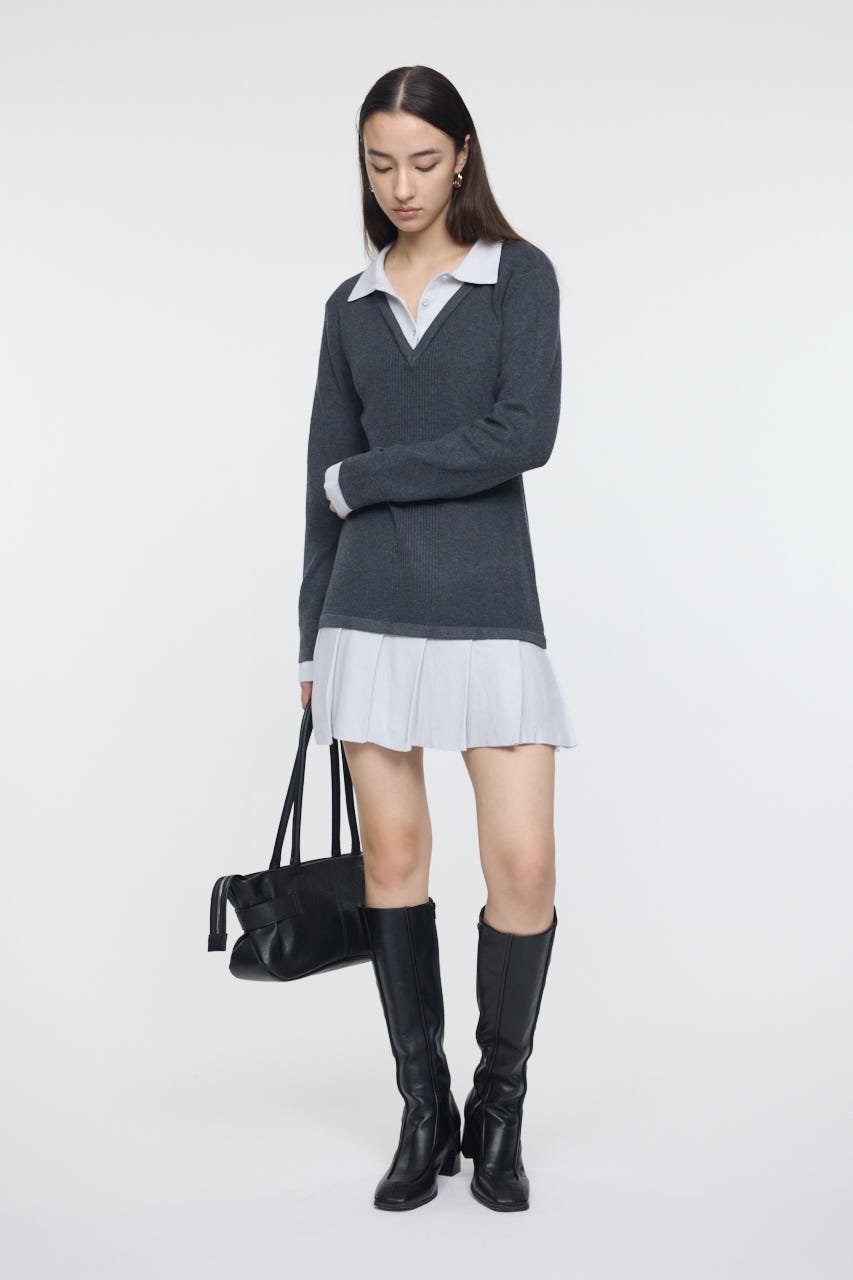 moussy｜LAYERED KNIT ミニドレス | Rakuten Fashion(楽天ファッション