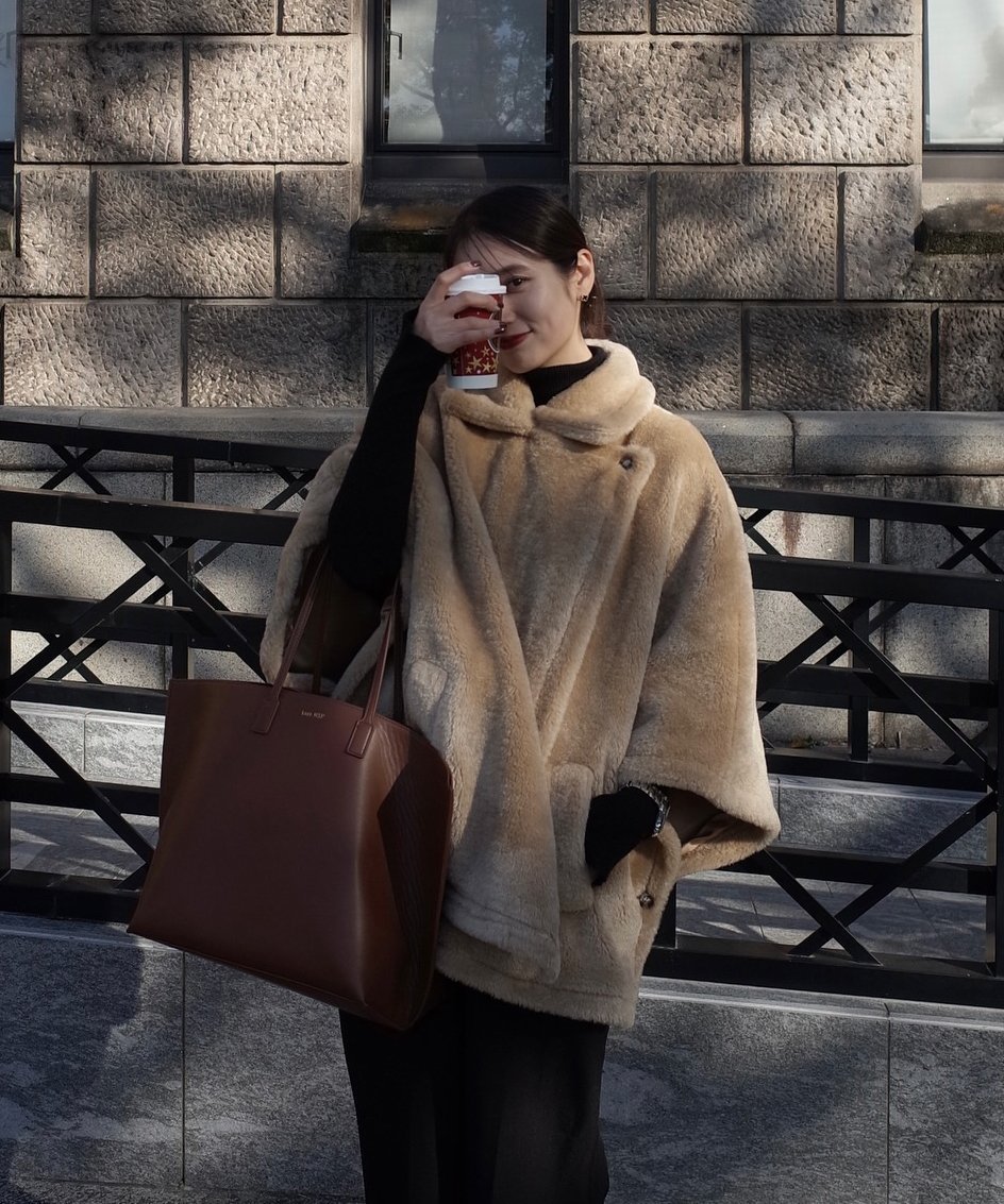 Lajour｜エコファー ケープジャケット | Rakuten Fashion(楽天