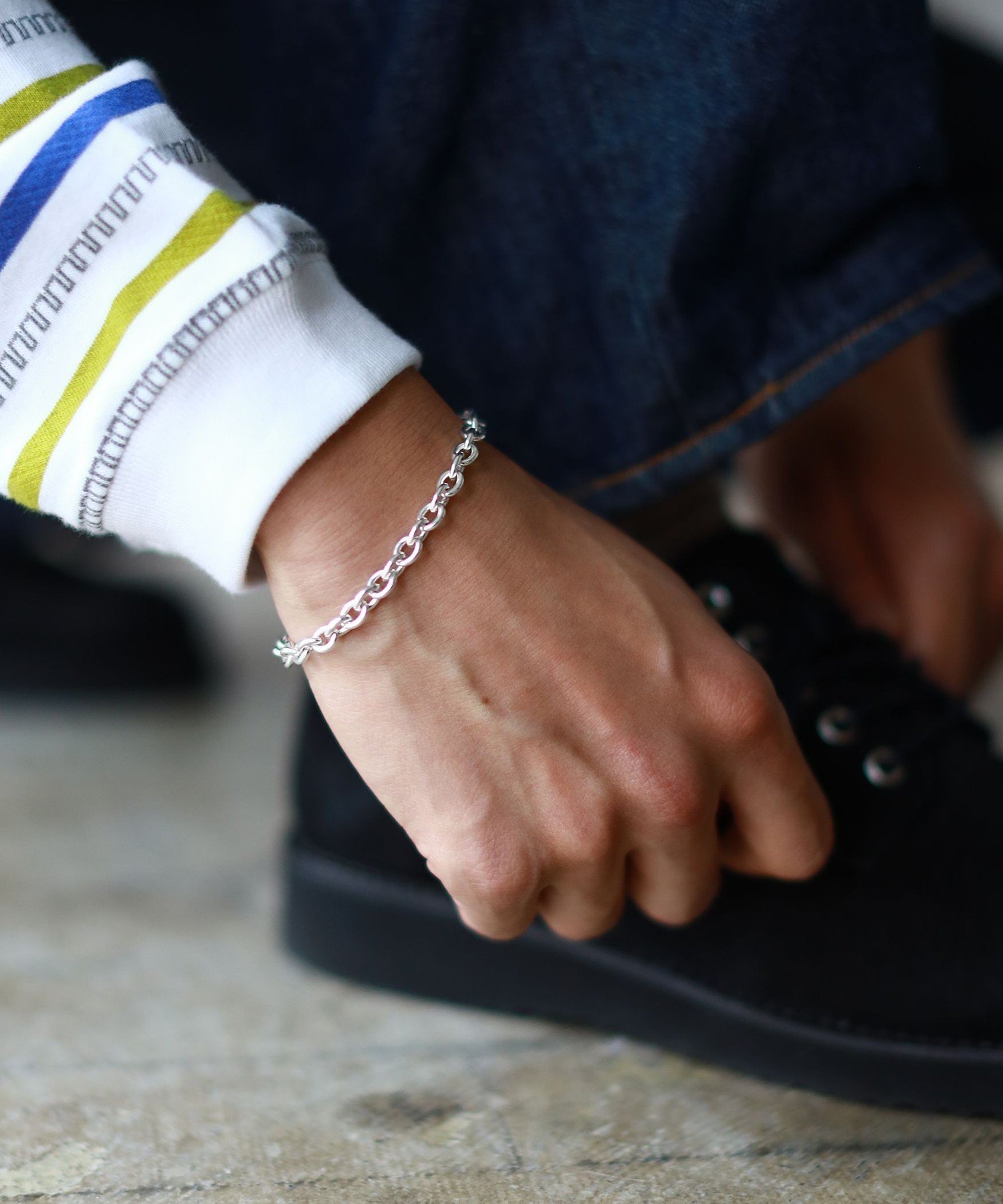 BEAMS MEN｜アズキ チェーン ブレスレット SILVER925 | Rakuten