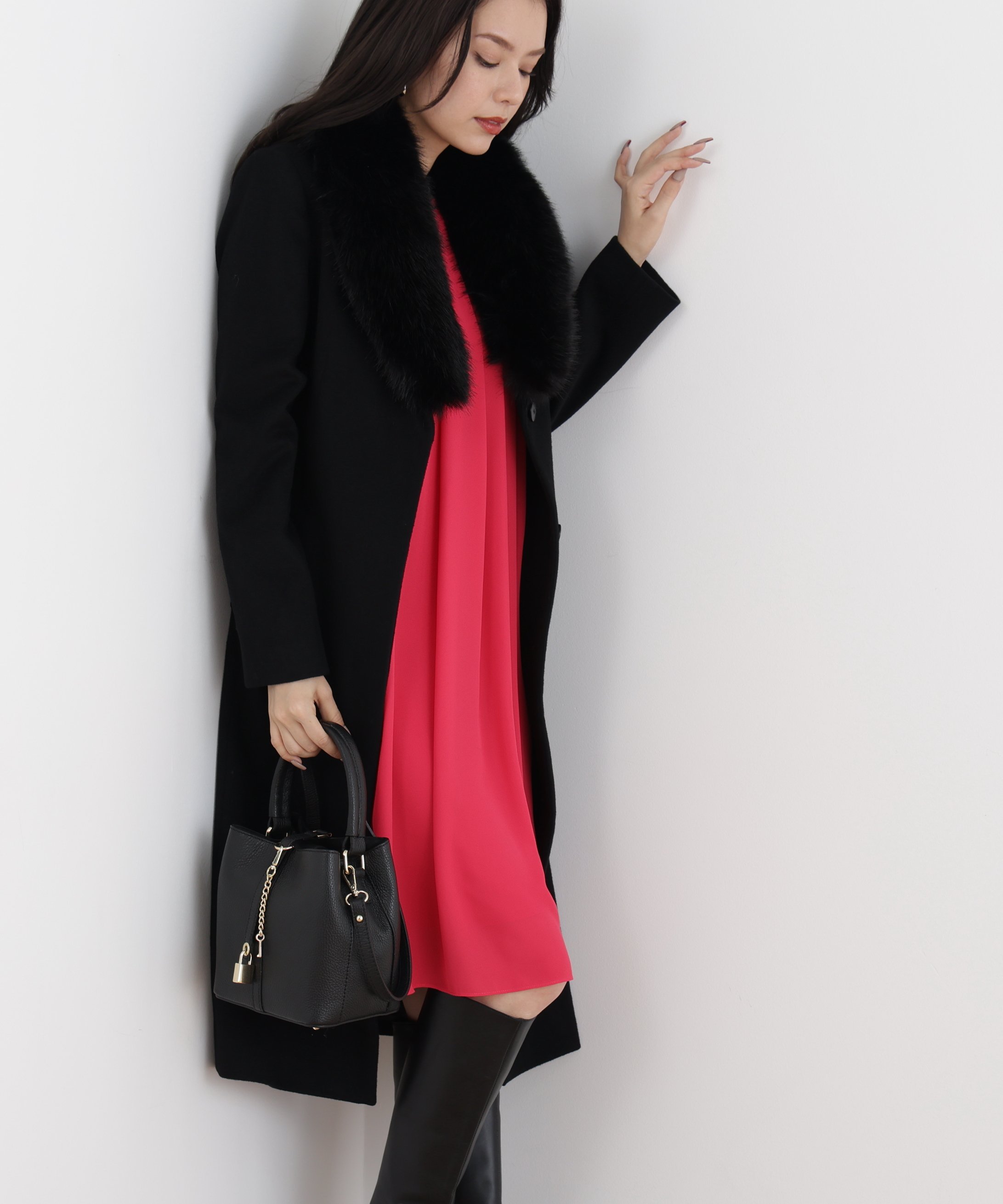 PINKY&DIANNE｜カシミヤ混ベルテッドコート | Rakuten Fashion(楽天