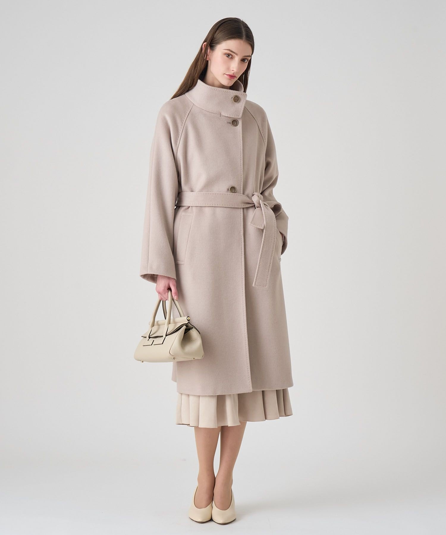 ANAYI｜カシミヤ混スタンドカラーコート | Rakuten Fashion(楽天