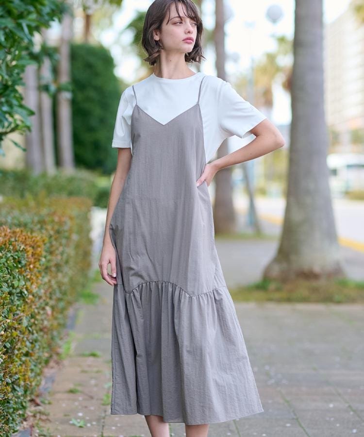 新品 Katie UNDER PRETTIES ダブルタンクワンピース グレー 新品 Katie