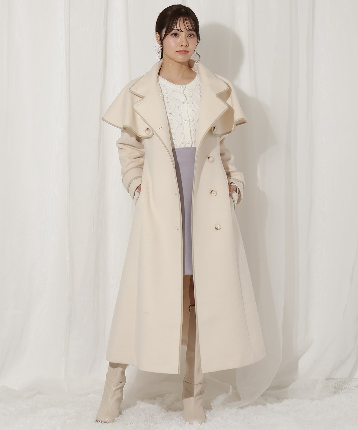 WILLSELECTION｜配色ケープコート | Rakuten Fashion(楽天ファッション