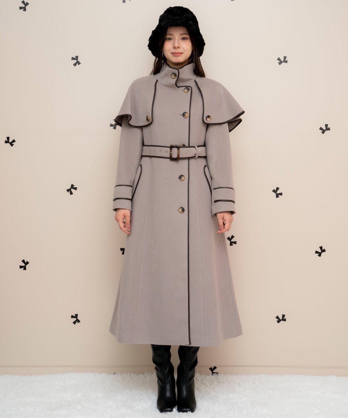 WILLSELECTION｜配色ケープコート | Rakuten Fashion(楽天ファッション