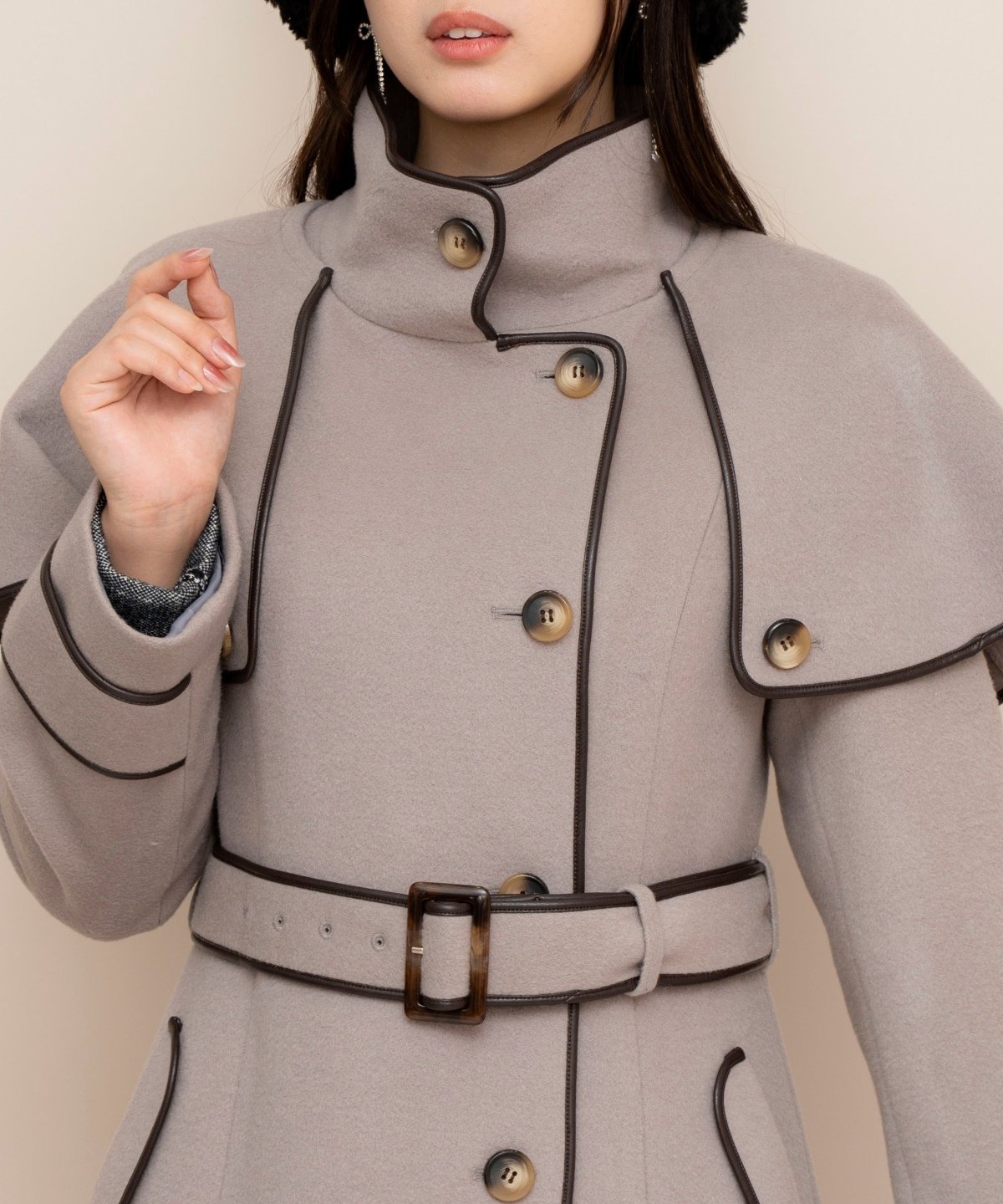 WILLSELECTION｜配色ケープコート | Rakuten Fashion(楽天ファッション