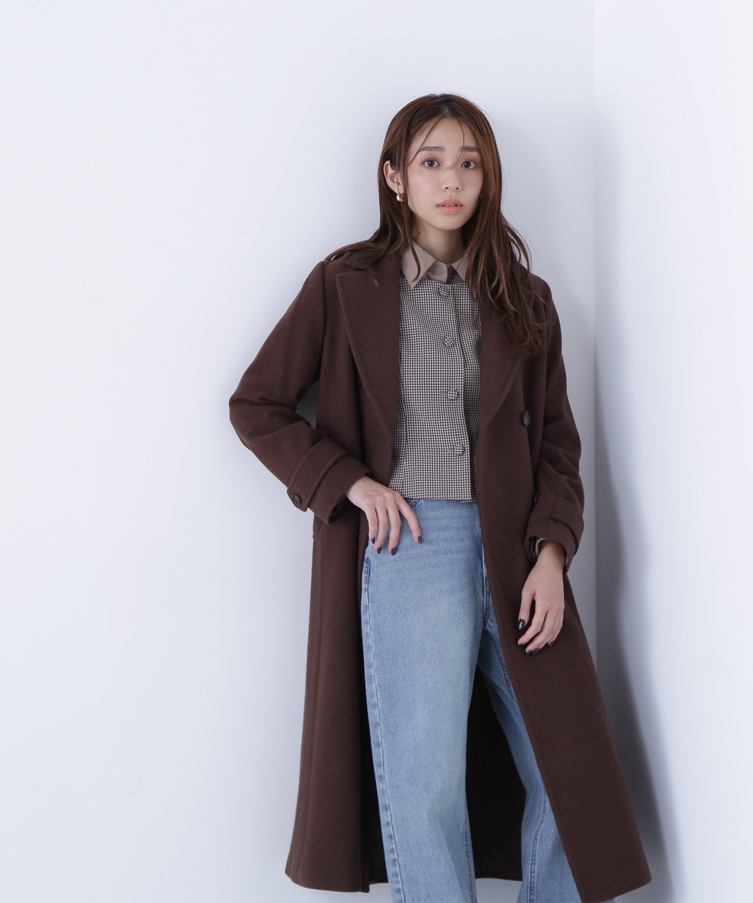 NATURAL BEAUTY BASIC｜ビッグカラーダブルチェスターコート | Rakuten