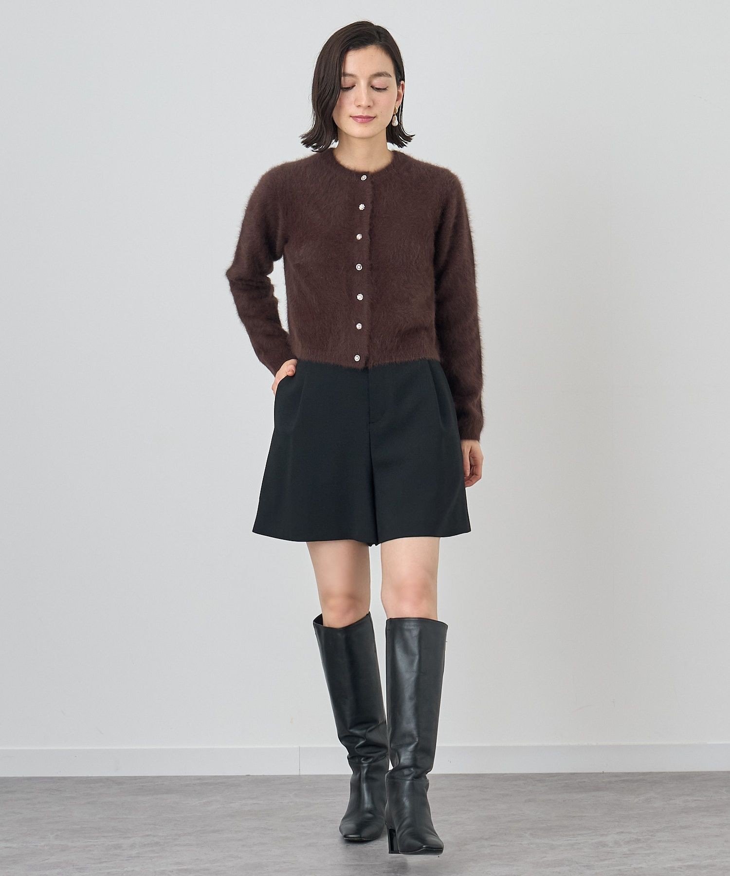 ANAYI｜ストレッチウールキュロットパンツ | Rakuten Fashion(楽天