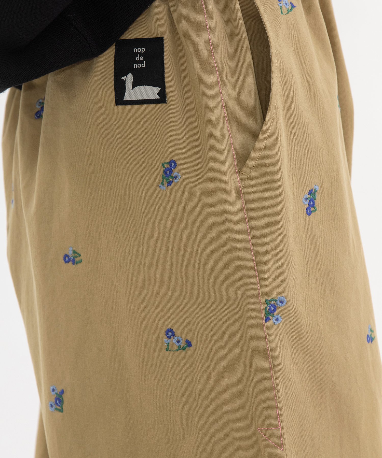 POU DOU DOU｜フラワー刺繍チノパンツ | Rakuten Fashion(楽天