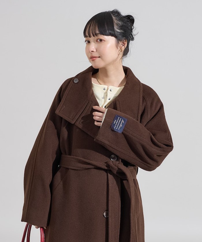 FREAK'S STORE 2WAY ウール ハイネック ロングコート FREAK'S STORE/＜低身長サイズあり＞2WAY ウール ハイネック ロング