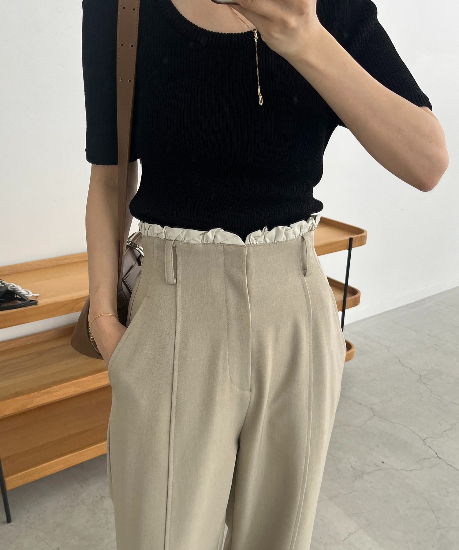 CAPRICIEUX LE'MAGE｜フリルウエストパンツ | Rakuten Fashion(楽天