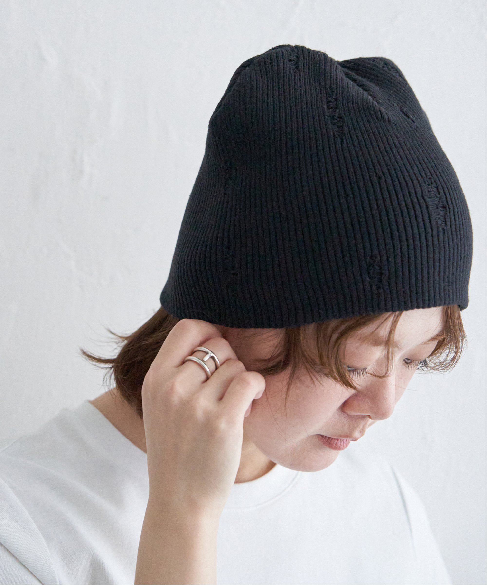 notch.｜ダメージニットビーニー | Rakuten Fashion(楽天ファッション