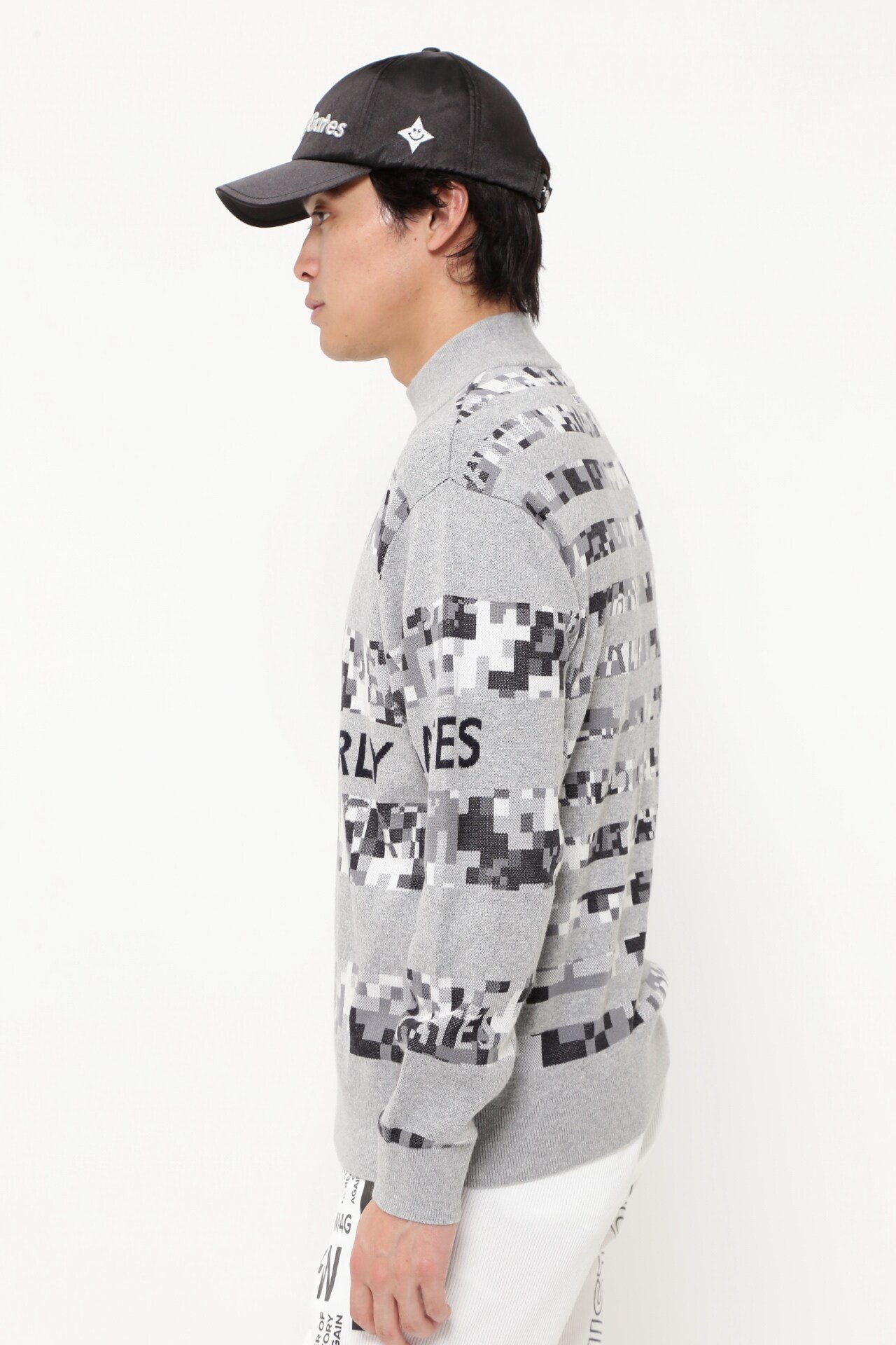 PEARLY GATES｜ピクセルカモボーダージャガード カシミヤタッチ