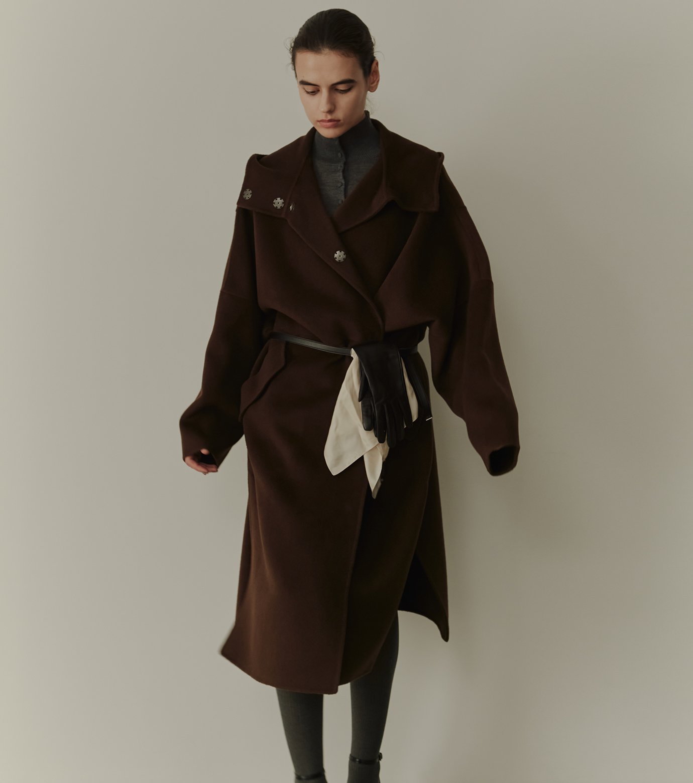 LE CIEL BLEU｜フードダブルフェイスコート / Hooded Double-Face Coat