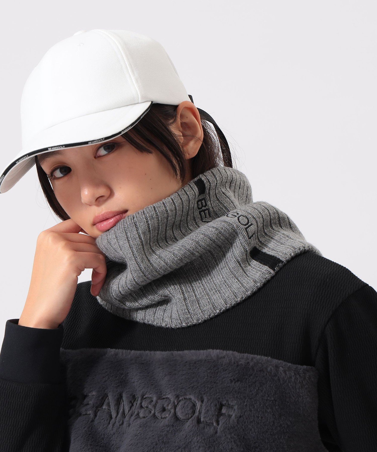 ラフ＆スウェル　ゴルフ　ネックウォーマー　ホワイト　フリーサイズ　新品 le coq sportif golf ネックウォーマー -デサントストア-DESCENTE STORE-