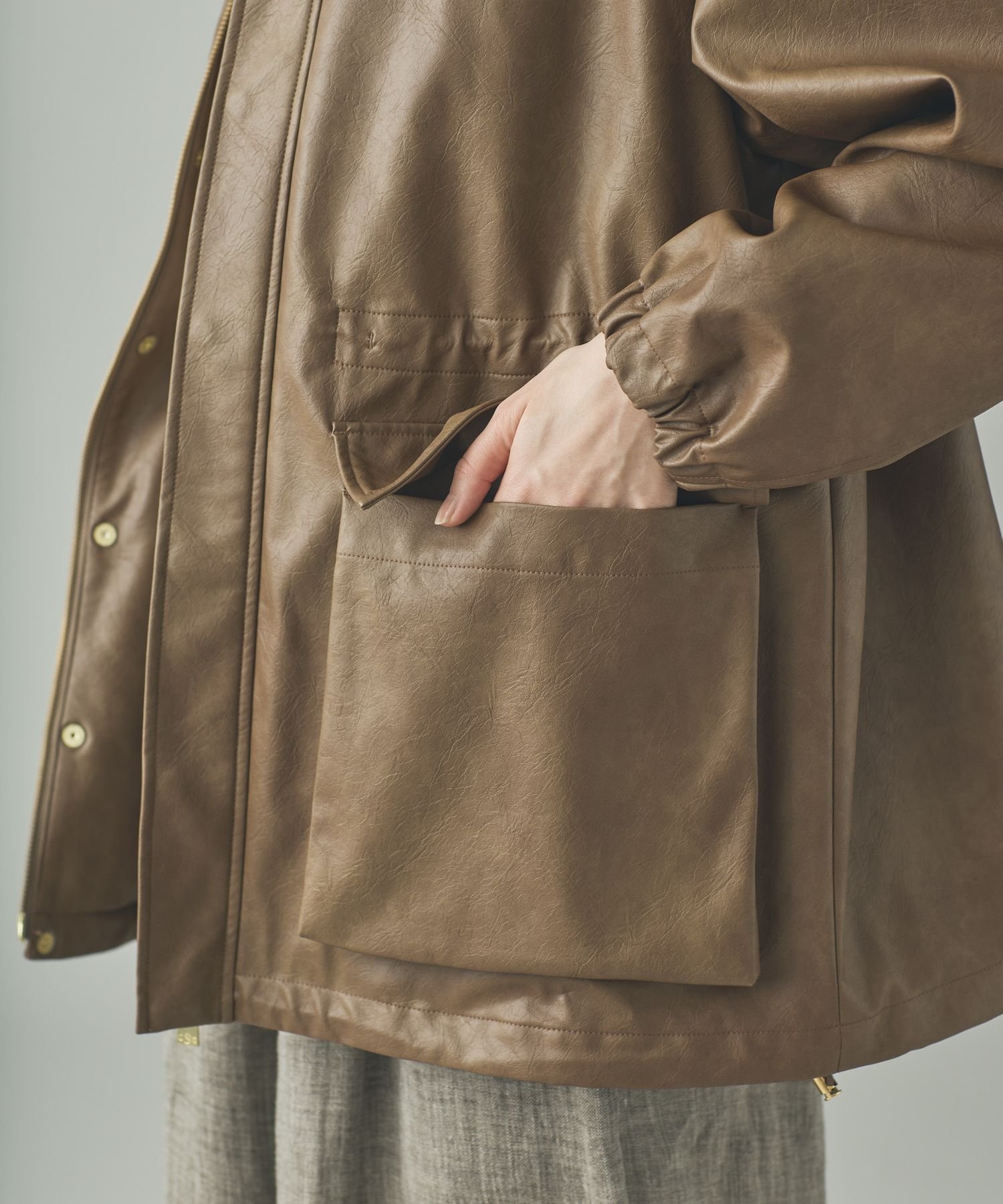 Curensology｜ヴィンテージフェイクレザーコート | Rakuten Fashion