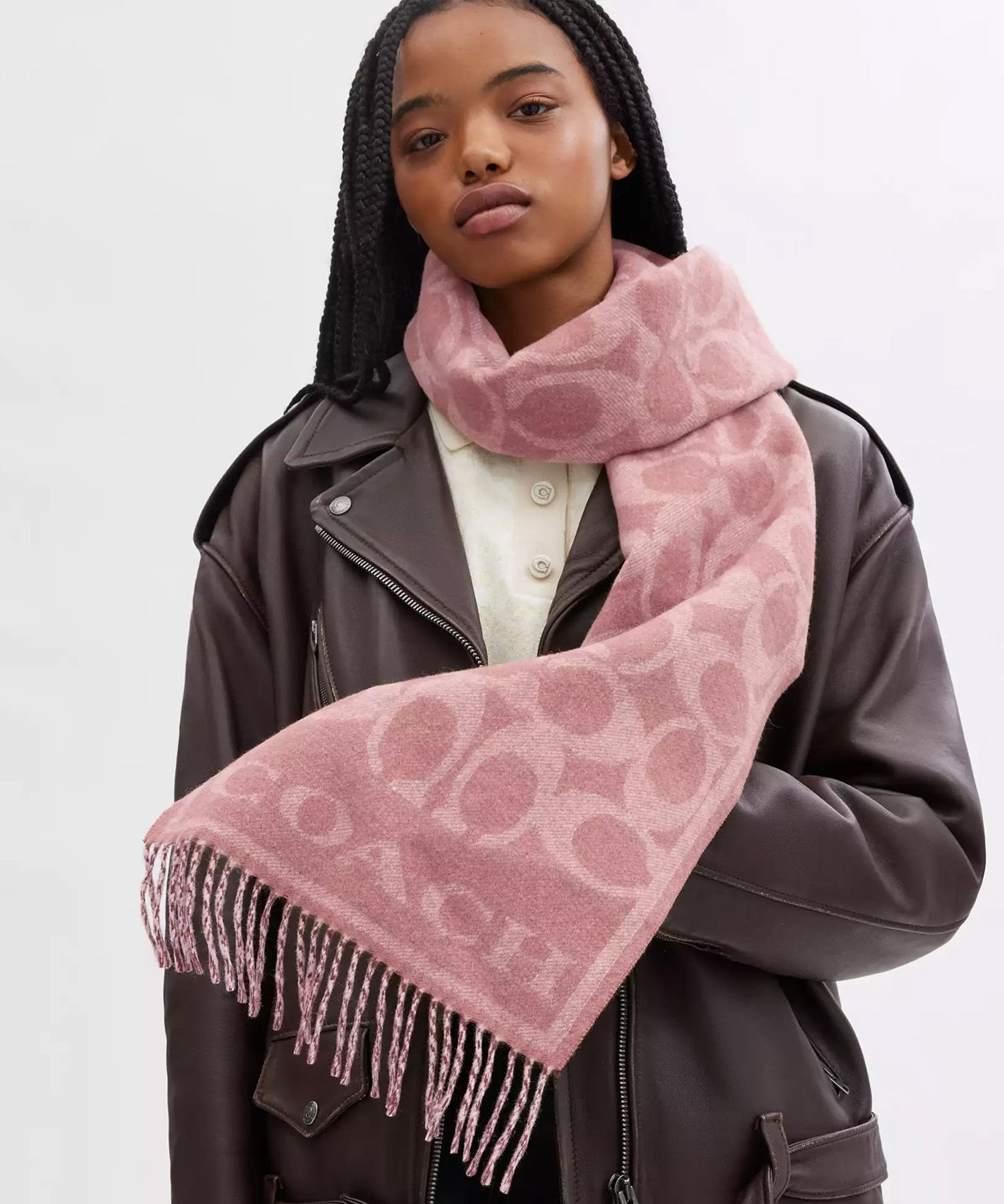 COACH OUTLET｜【公式】エンブロイダード パッチ カシミヤ マフラー