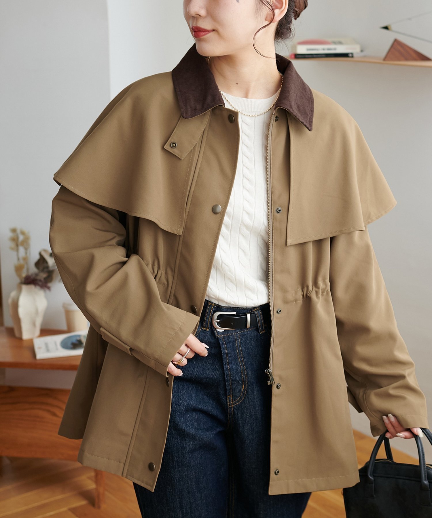 Discoat｜2WAYケープミドルコート | Rakuten Fashion(楽天ファッション