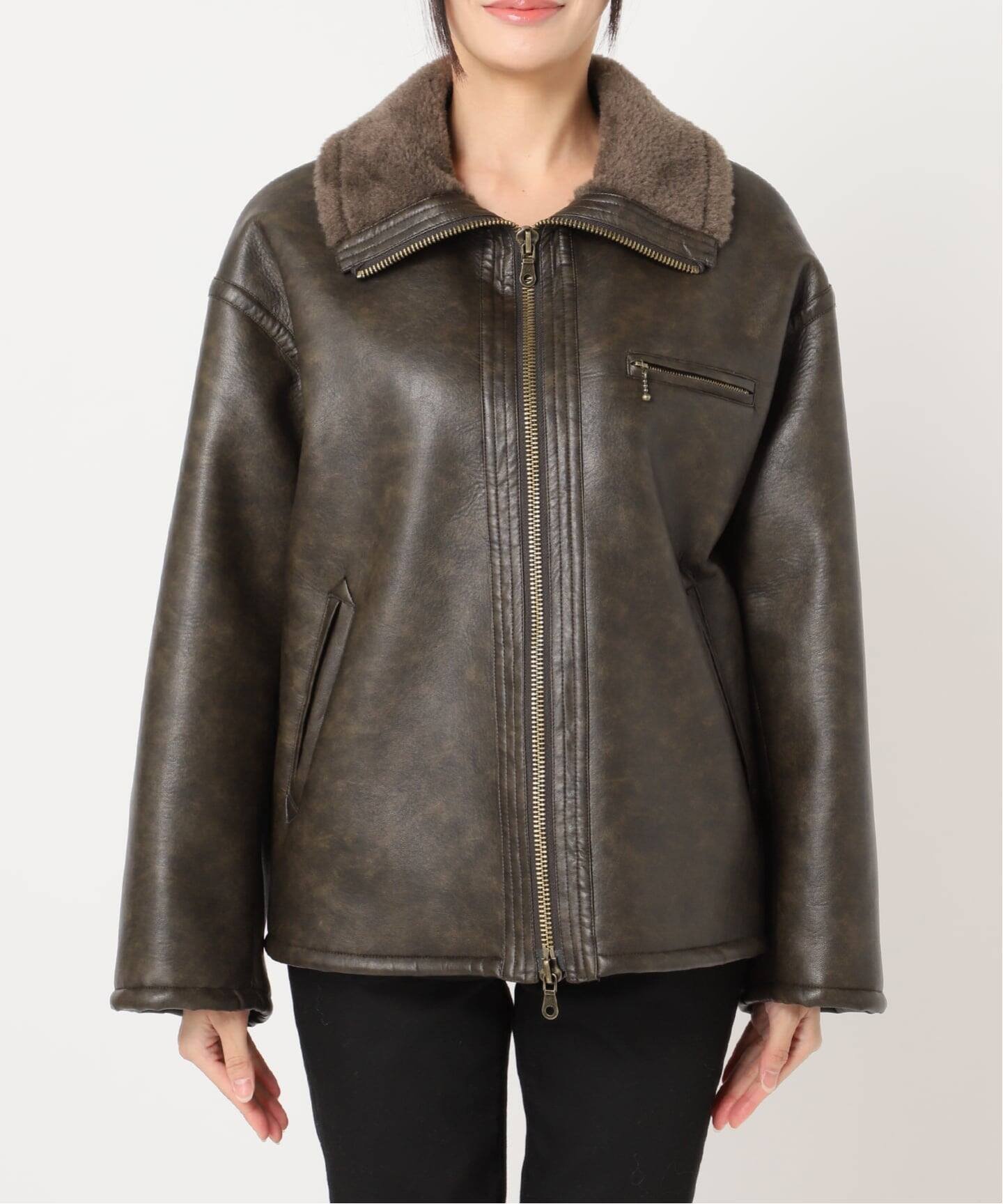 JOURNAL STANDARD｜《WEB限定追加》フェイクレザーボアブルゾン