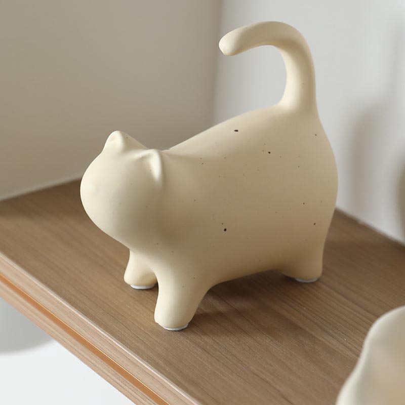 楽天市場】猫の置物 猫 ねこ 置物 招き猫 セラミック インテリア