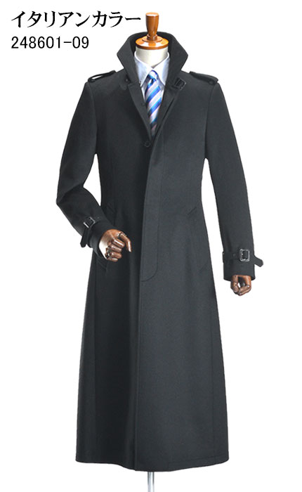 楽天市場】ロングコート メンズ ウール混素材 超ロング スリム ステン