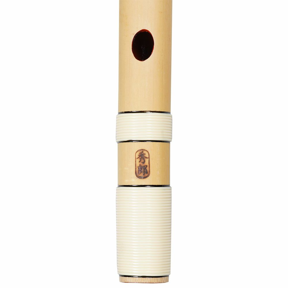 R777. 和楽器 喜月銘 天地巻 七穴 内朱塗 篠笛 全長44.3