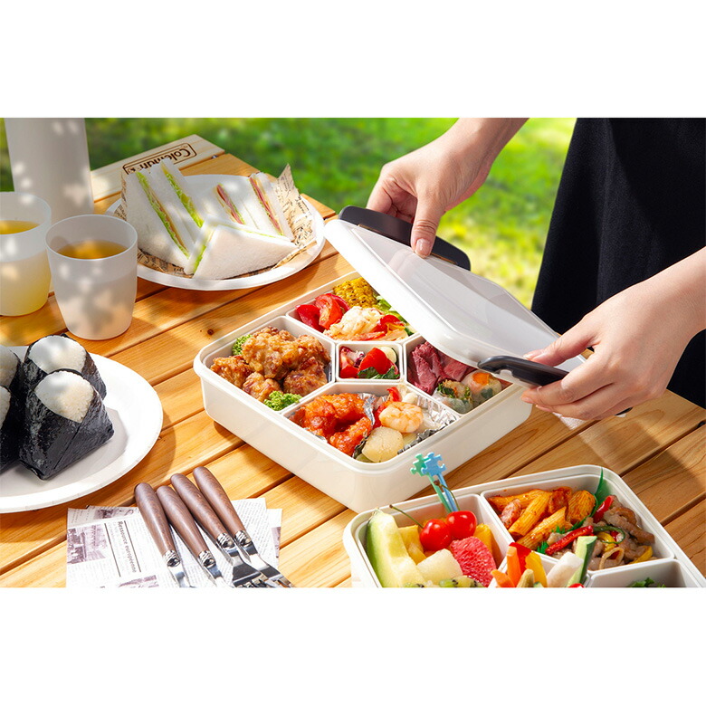 楽天市場】イノマタ化学 ロック式ランチBOX(中子付き) #1074 ランチ