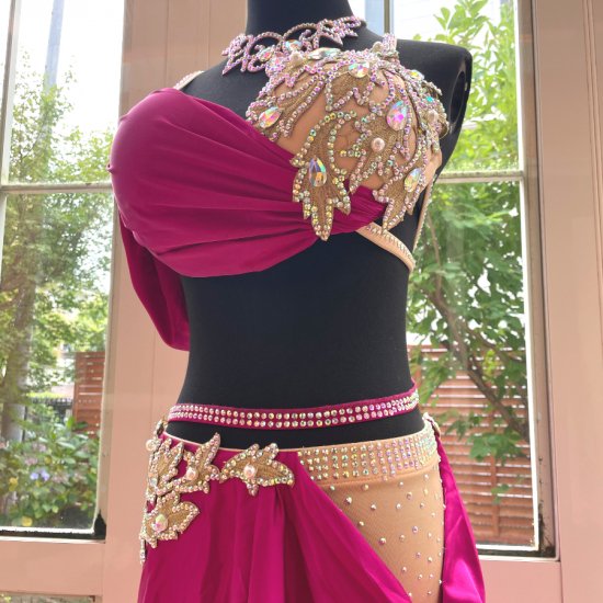 楽天市場】格安オリエンタル衣装 lw1617 ピンク グリーン ブラ