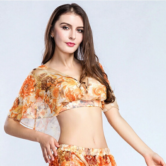 楽天市場】格安ベリーダンスセット衣装 シフォンプリント花柄チョリ