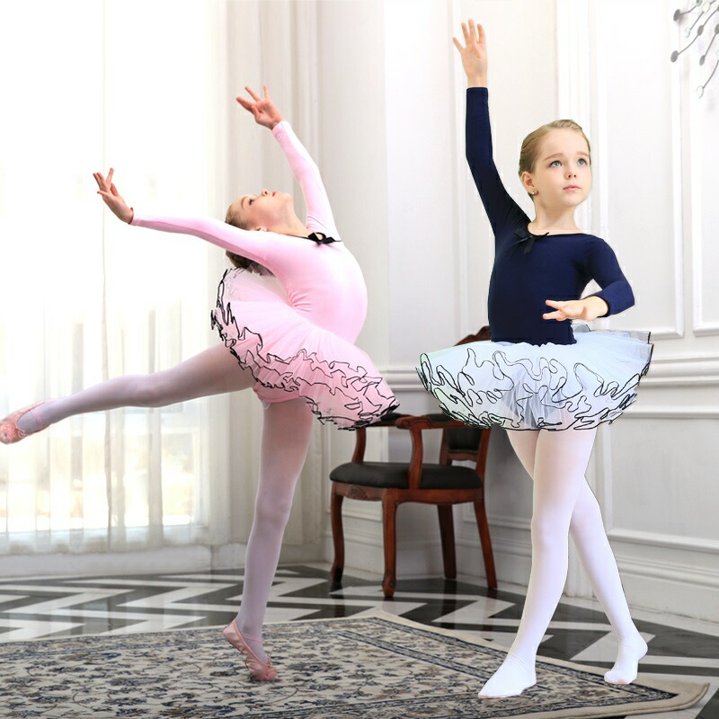 楽天市場】バレエ レオタード スカート付き パニエ ピンク パープル