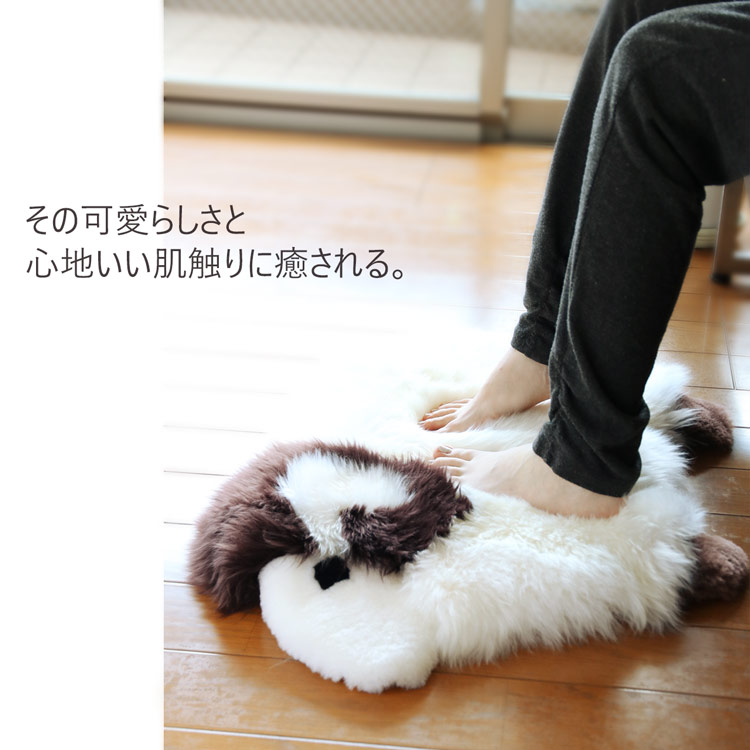 楽天市場】【10%オフクーポン】ムートン 羊 ラグ マット 滑り止め付き