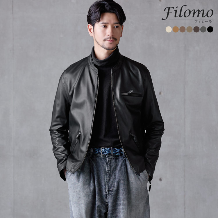楽天市場】レザージャケット メンズ 本革 ラムレザー 軽量 シングル