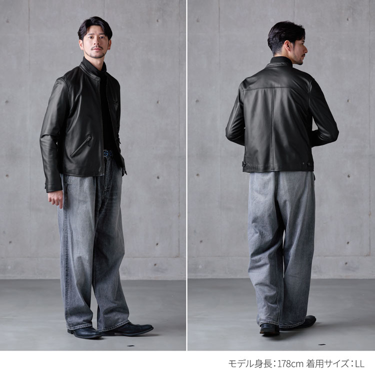 楽天市場】レザージャケット メンズ 本革 ラムレザー 軽量 シングル