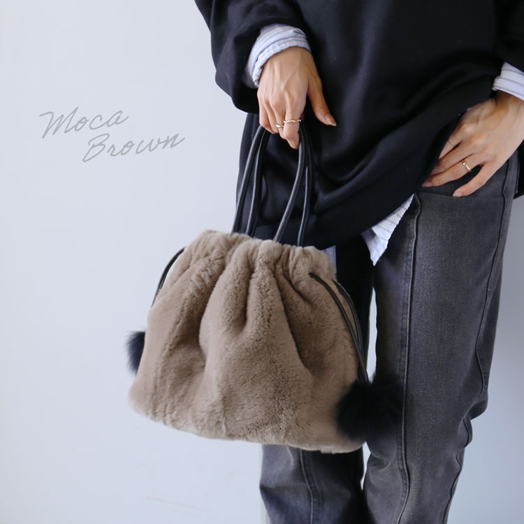 楽天市場】レッキス ファーバッグ 巾着 レディース フォックス ファー