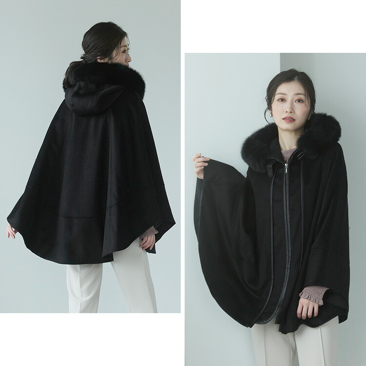 楽天市場】【10%offクーポン】ケープ カシミヤ 100% ポンチョ フード