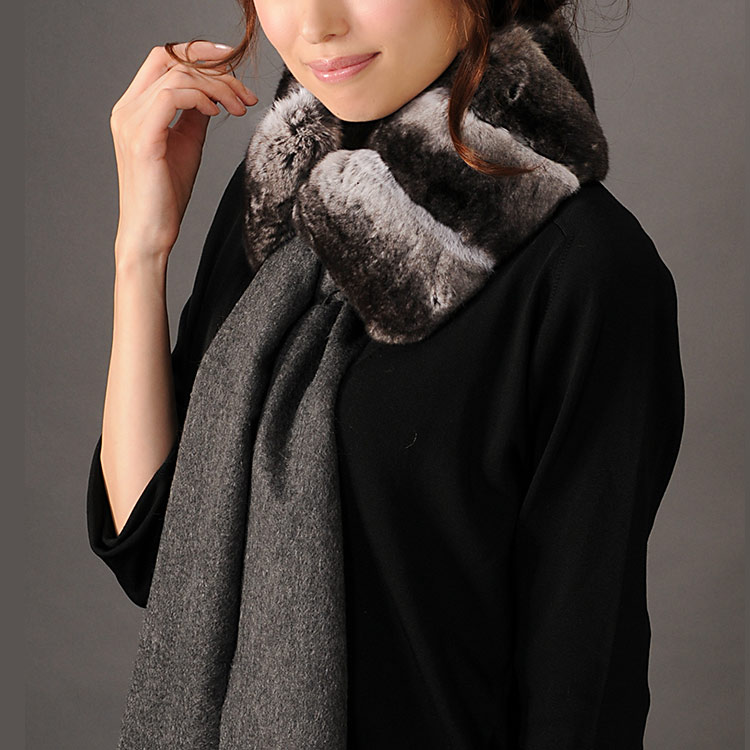 楽天市場】【10%offクーポン】チンチラ ファー マフラー 通し