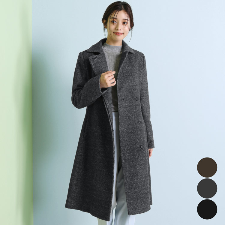 楽天市場】ロング チェスターコート レディース ウール ブレンド