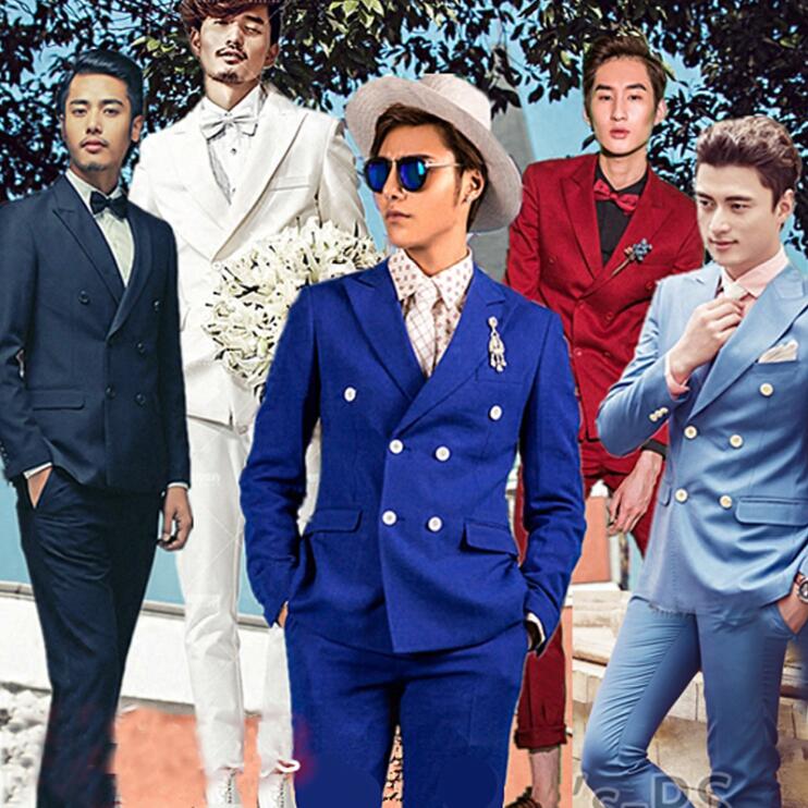 楽天市場】韓国風 かっこいい【ジャケット+ズボン】 花婿スーツ 撮影用