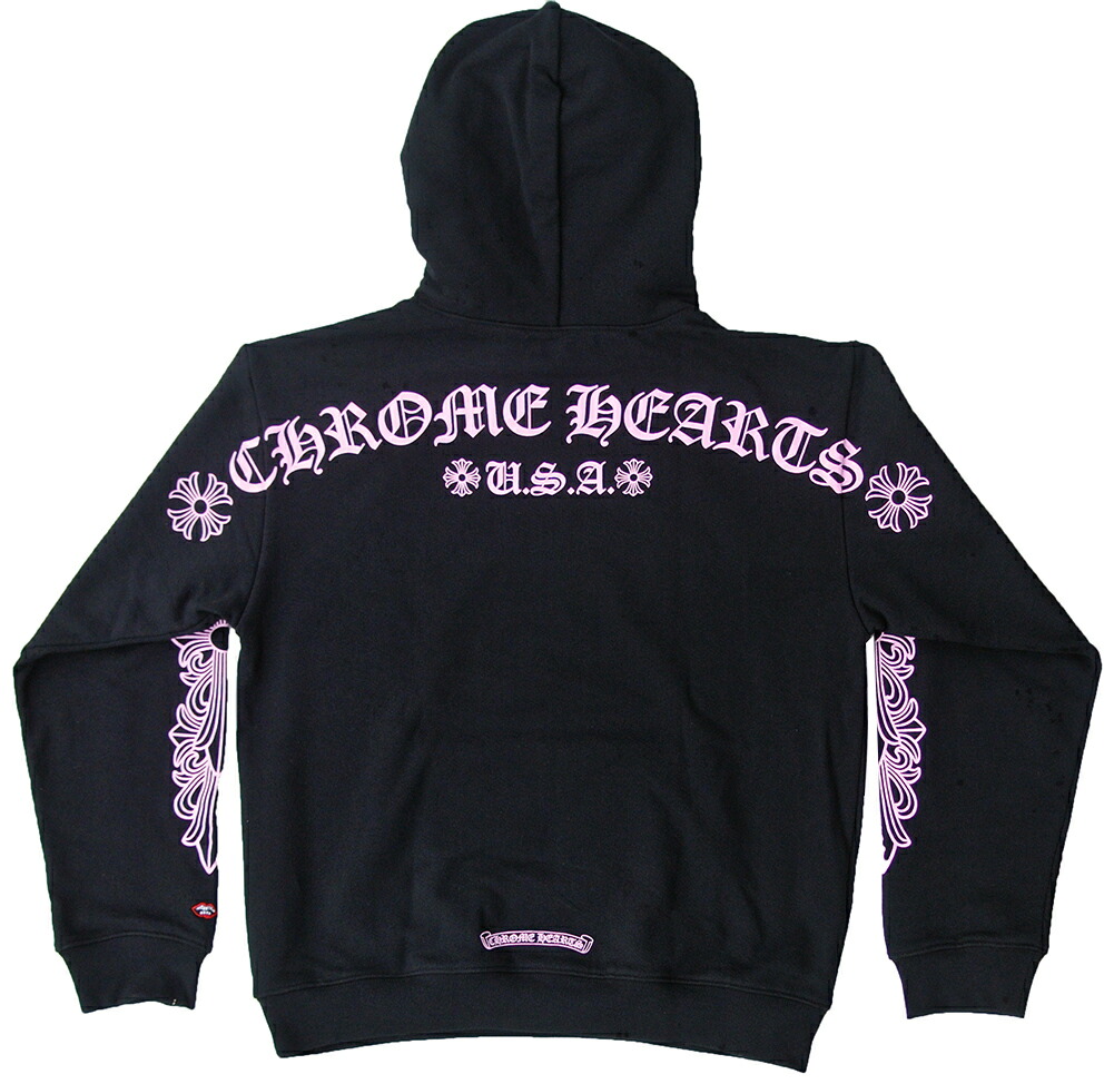 楽天市場】CHROME HEARTS HOODIE FLORAL CROSS BLACK / PINK クロム