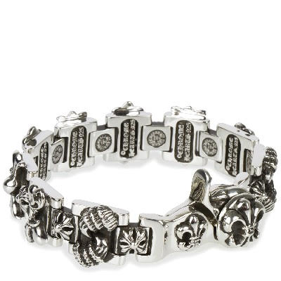 楽天市場】CHROME HEARTS H LINK BRACELET BS FLEUR クロムハーツ H