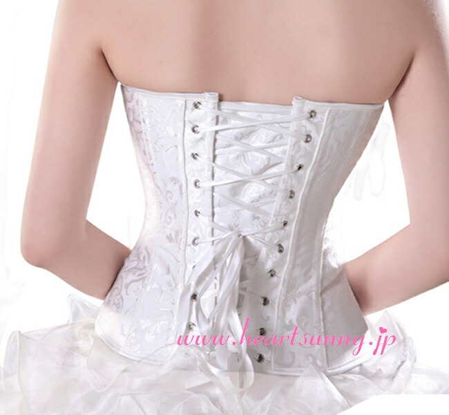 楽天市場】ブライダルインナー ビスチェ☆N003☆編み上げ調整可