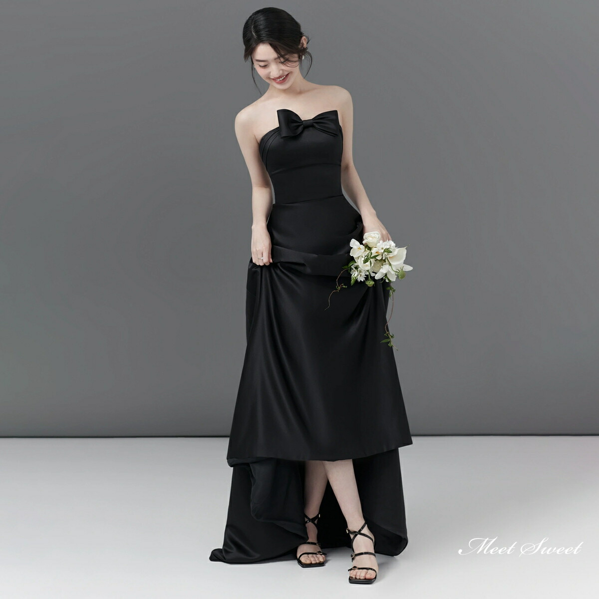 楽天市場】カラードレス ロングドレス パーティードレス ブラック