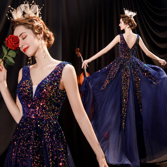 楽天市場】カラードレス パーティードレス 演奏会 発表会 イブニング