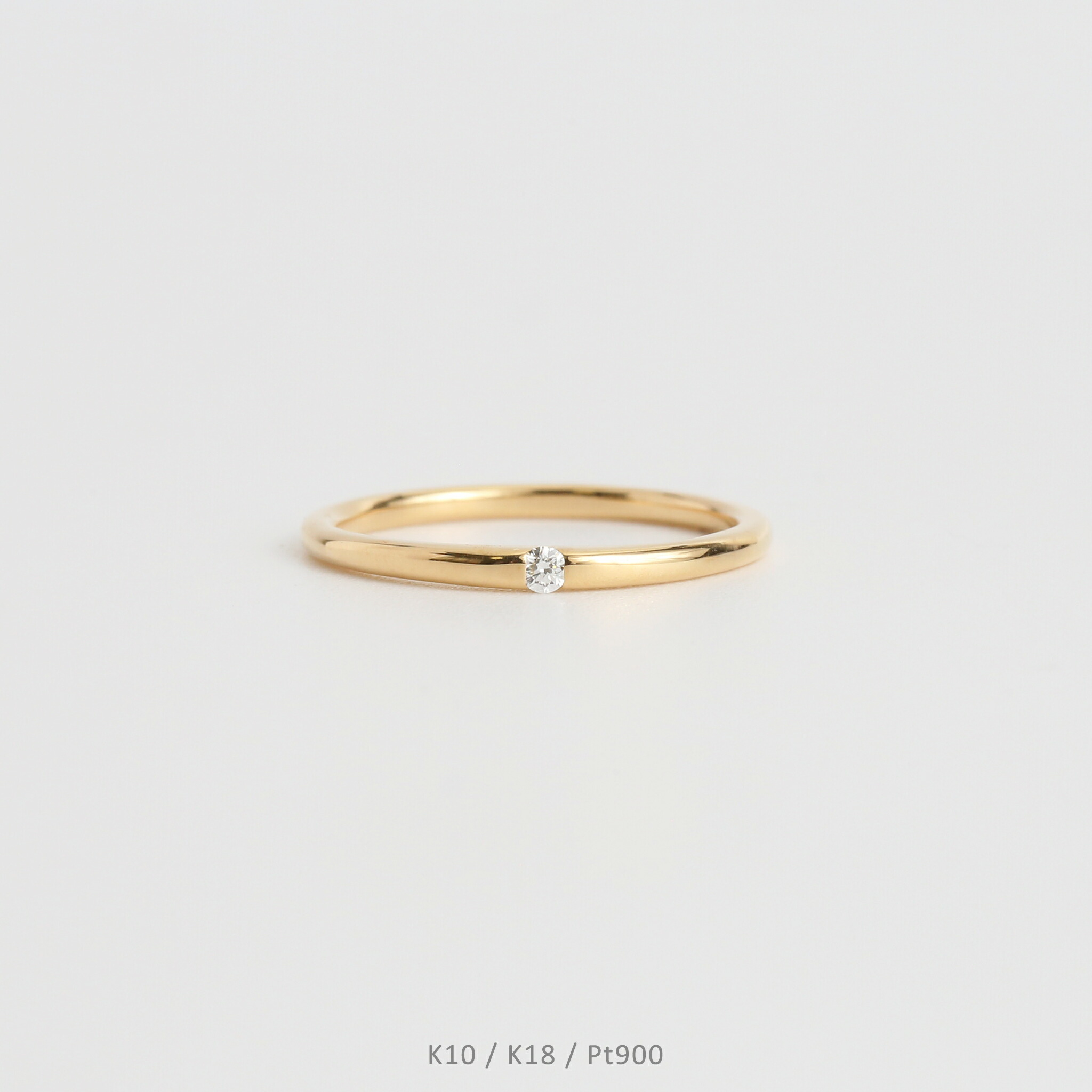 楽天市場】【One Diamond Ring】 K10/K18/Pt900 一粒 ダイヤモンド