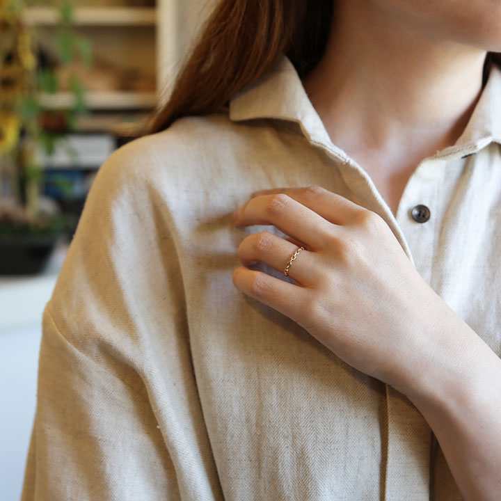 楽天市場】【Kette Ring / Oval】 K10/K18/Pt900 チェーン モチーフ 地