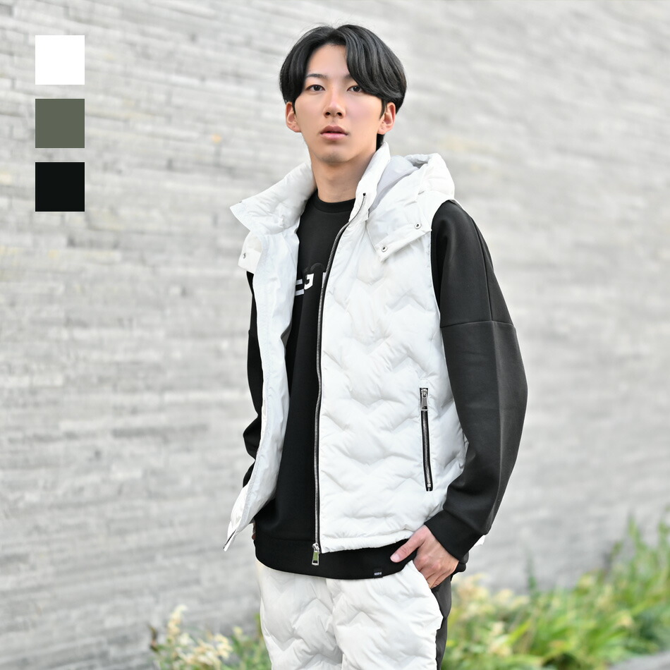 楽天市場】ダウンベスト メンズ シームレス 撥水加工 秋 冬