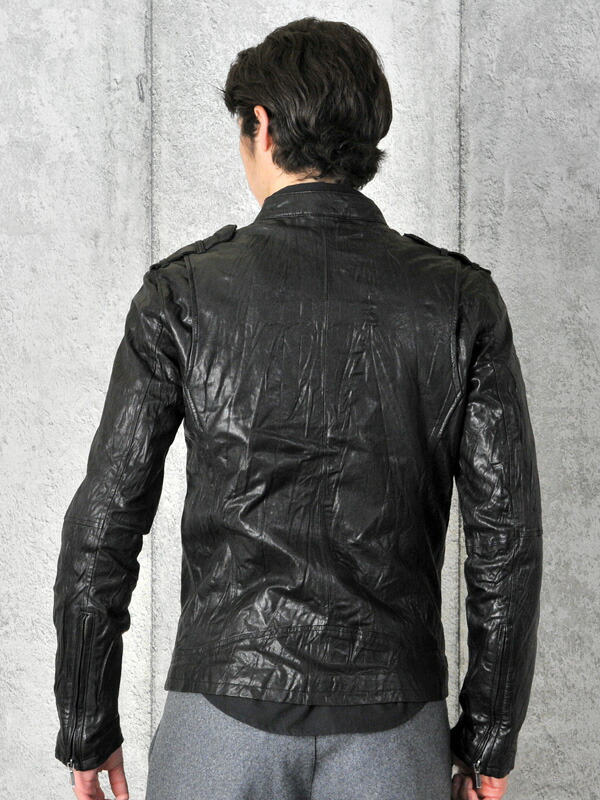 楽天市場】レザージャケット メンズ 本革 ラムレザー 羊革 ブラック 黒