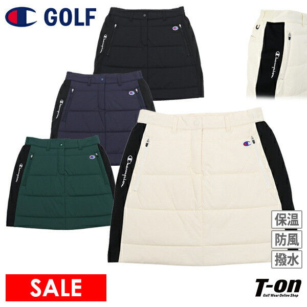 チャンピオンゴルフインナーパンツ付ストレッチ撥水スカート L ネイビー