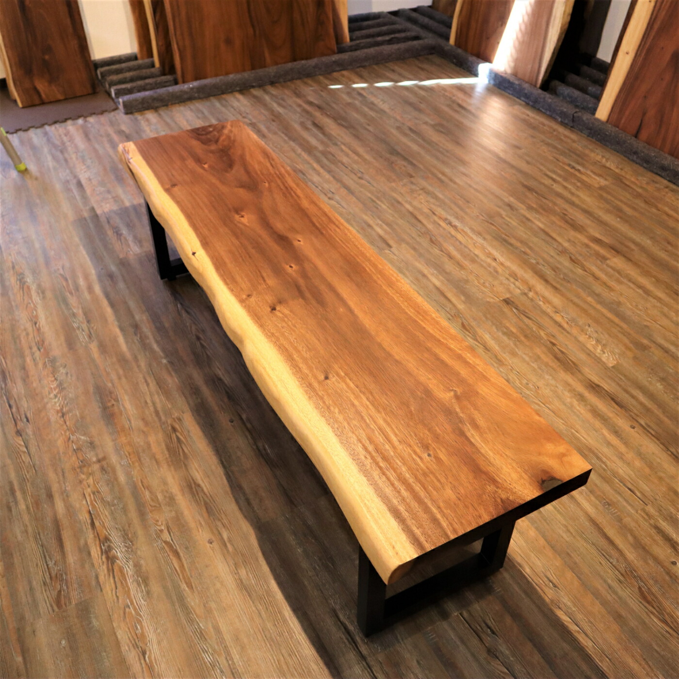 楽天市場】一枚板 ベンチ 幅120cm モンキーポッド 一枚板テーブル 1枚