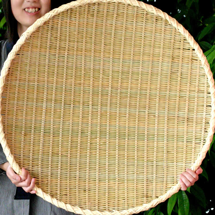 楽天市場】丸竹ざる（二重巻）特大 70cm : 虎斑竹専門店 竹虎